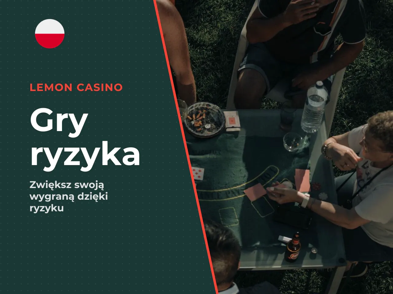 Funkcja Gamble (gra ryzyko). Po każdej wygranej gracz może aktywować mechanikę Risk (Gamble). Polega na wybraniu jednej z pięciu zakrytych kart — celem jest wylosowanie karty wyższej niż karta dealera