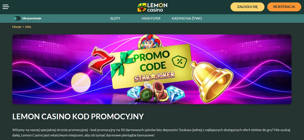 Kod promocyjny Lemon casino Kod promocyjny Lemon casino