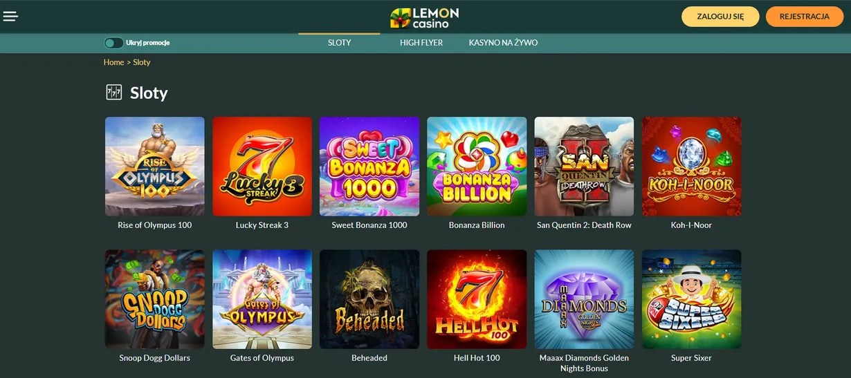 Gry w Lemon casino Gry w Lemon casino
