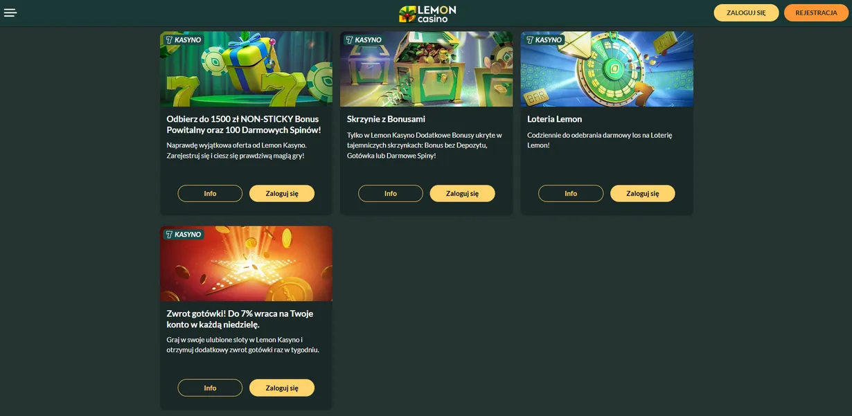 Bonus w Lemon casino Bonus w Lemon casino